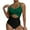 Green, variant on Pntutb Womens Cutout Swimsuits Trendy Front Criss Cross Halter Bathing Suit 2024 Summer Holiday One Piece Swimsuit Beachwear