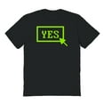 thumbnail image 1 of Yes Humor Graphic Black Men's Cotton T-Shirt, 1 of 1