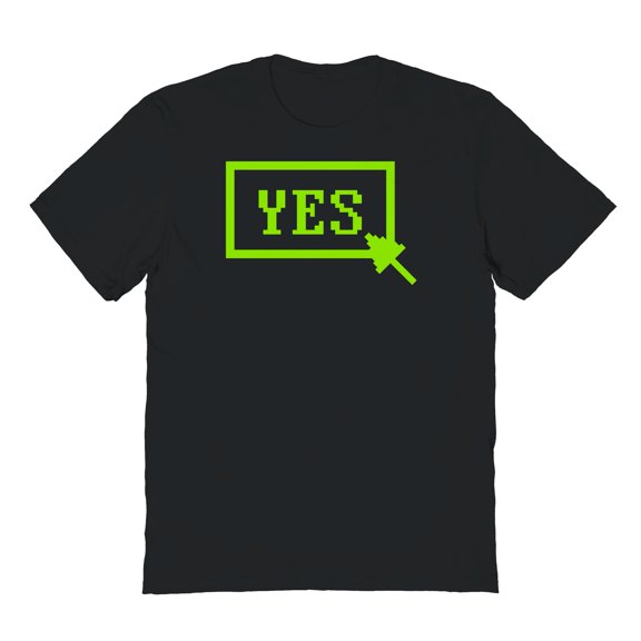 Yes Humor Graphic Black Men's Cotton T-Shirt