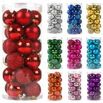 RBCKVXZ 24Pcs 1.18"/30mm Christmas Balls Christmas Ball Ornaments for Xmas Tree Party Decorations, Christmas Decorations, Red