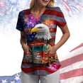 thumbnail image 2 of UngA Women's 250Th Anniversary T-Shirt Faith Freedom USA 250 Years Tees Patriotic Flag Women's Shirts (Red,XXXL), 2 of 6