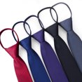 thumbnail image 6 of Jygee Men Boys Zipper Tie Solid Pre-tied Business Skinny Necktie Party Wedding Club Suit Neckwear, 6 of 9