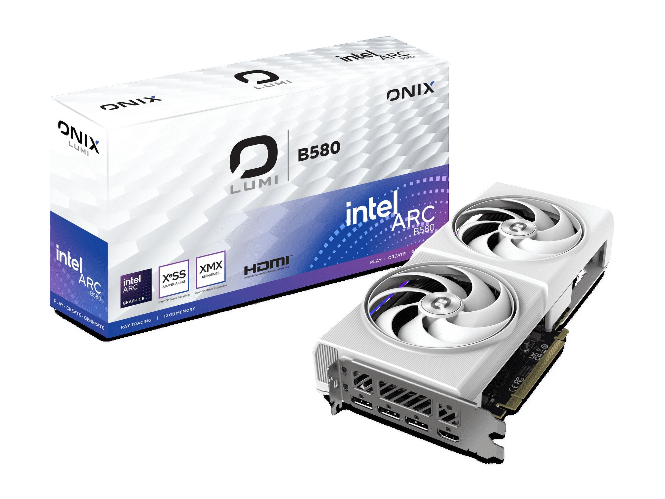 ONIX LUMI Arc B580 12GB GDDR6 PCI Express 4.0 x8 ATX Graphics Card