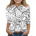 thumbnail image 2 of COM1950s Chemises pour Filles, Zhongda Sweat à Capuche Imprimé Graffiti pour Enfants, 2 of 9