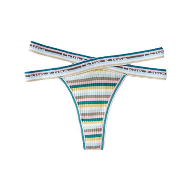 Calzones Gibobby para mujer sexy bragas informales transpirables arcoíris diseño hueco X