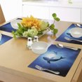 thumbnail image 4 of Ambesonne Shark Place Mats Set of 4, Fishes Circling in Ocean, Standard Size, Royal Blue, 4 of 6