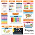 thumbnail image 4 of Traceease Educational Poster For Elementary School, Pack Of 25 Large 11 x 17 Inches Laminated Kids Learning Posters USA & World Maps-Solar System- Periodic Table- Math & more - Great for Classroom-QW, 4 of 8