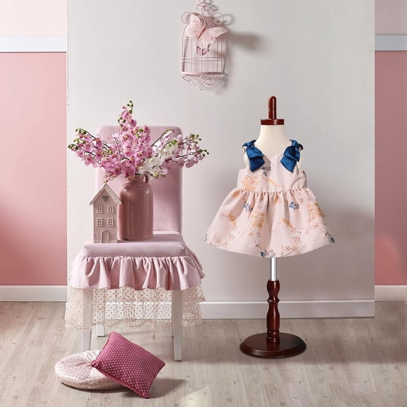 GJWL Upgraded Kid Dress Form, 2-3 Years Old, 3-4 Years Old, Toddler Mannequin Torse with Adjustable Rubber Wood Stand for Dress Jewelry Display (0.5-1 Years Old)