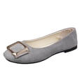 thumbnail image 2 of Taylonsss Women's Fashionable Casual Flat Loafers with Decorative Metal Buckle Spring and Fall Comfortable Soft Cloth Shoes for Daily Wear Large Size, 2 of 4