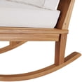 thumbnail image 4 of Lounge Rocking Chair, Wood, Brown Natural White, Modern Contemporary Urban Design, Outdoor Patio Balcony Cafe Bistro Garden Furniture Hotel Hospitality, 4 of 8