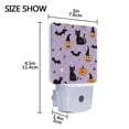 thumbnail image 4 of Yayeee LED Plug in Night Light for The Home with Auto Dusk to Dawn Light Sensors, 2 Pack, Light Purple Halloween Black Cat, 4 of 6