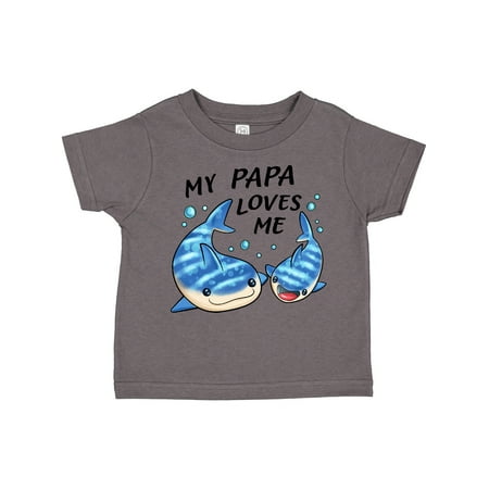 

Inktastic My Papa Loves Me- Whale Shark Gift Toddler Boy or Toddler Girl T-Shirt