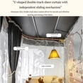 thumbnail image 7 of Bunk Bed Privacy Curtain Set with Aluminum Frame and Mosquito Net,Blackout and Mesh Privacy Curtain for Single Beds, Loft Beds, Student Dorms, 7 of 7