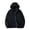 Black, variant on Men's Solid Color Loose Casual Zip-Up Detachable Hood Warm Long Sleeve Fleece Jacket Navy XXXXL