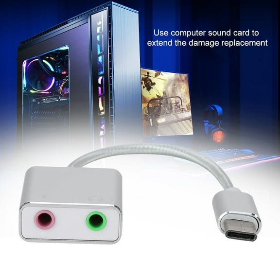 External Sound Card, Card Noise Reduction for Notebook Phone Tablet