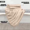 thumbnail image 2 of Juego de sábanas Utopia Bedding Queen de microfibra cepillada, color beige, 2 of 6