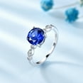 thumbnail image 2 of Created Blue Sapphire Engagement Ring for Women Sterling Silver Ginger Lyne Collection, 2 of 8