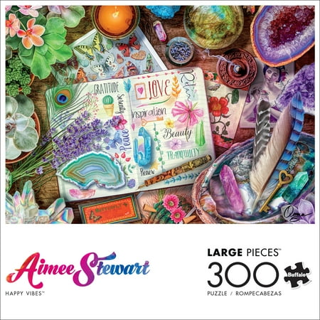 Buffalo Games 300-Piece Aimee Stewart - Happy Vibes Interlocking Jigsaw Puzzle