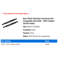 thumbnail image 2 of Rear Shock Absorber Conversion Kit - Compatible with 2000 - 2005 Cadillac DeVille Sedan 2001 2002 2003 2004, 2 of 2