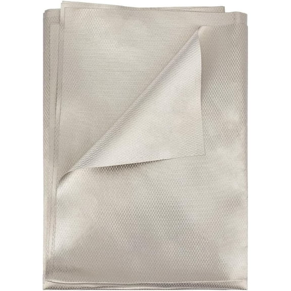 1 Pc Faraday Fabric EMF Protection Fabric Military Grade Conductive Material Copper Shielding Fabrics Apply for Microwave Card Bag Cloth Electronic Products 42.52x39.37 Inch Light Grey