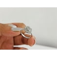 thumbnail image 2 of Halo Jewelers 10k White Gold 1/3 Carat(Ctw) Round And Baguette Cut White Natural Diamond Ladies Cluster Engagement Ring for Women Wedding Birthday (Color: H-I, Clarity: I1-I2, 0.33Cttw)Ring Size-4, 2 of 6