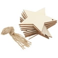 thumbnail image 2 of Gymnture 50Pcs Natural Wooden Star Cutouts Christmas Ornaments DIY Crafts, 2 of 10