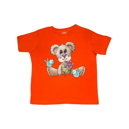 

Inktastic Teddy Bear Bluebirds and Flower Gift Toddler Boy Girl T-Shirt