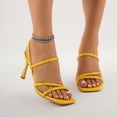 thumbnail image 4 of SACFOF Women's Strappy Kitten Heels Square Open Toe Sandals Party Wedding Ankle Strap Shoes, 4 of 6