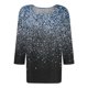 thumbnail image 4 of Fiudx Liquidación de Ahorros de Verano Blusa de Manga 3/4 a La Moda para Mujer, Camiseta Estampada, Top Informal, 4 of 5