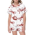 thumbnail image 1 of Ensemble de Pyjama Garçon Imprimé Manches Courtes Chemises Boutonnées Ensemble Pyjamas Vêtements de Nuit Tenues Pyjama Fillette Pyjamas Garçons Filles Mode, 1 of 5