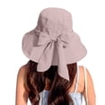 thumbnail image 4 of Shihyeh Women Wide Brim Summer Sun Hat Wired Edge Beach Bucket Fishing Hats Reversible Foldable Travel UV Protection, 4 of 6
