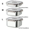 thumbnail image 1 of (Trompeta Cuadrada) Caja De Almacenamiento Sellada De Alimentos De Acero Inoxidable Con Tapa, 1 of 10