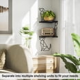 thumbnail image 5 of Corner Shelves Wall Mounted - 4 Tier Natural Wood Storage Rack for Bathroom Kitchen Living Room Decor, 5 of 6