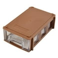 thumbnail image 4 of 1Pc Stackable Plastic Hardware Parts Storage Boxes Component Screws Toolbox Brown, 4 of 10