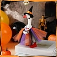 thumbnail image 1 of Pisexur Suministros para mascotas Adorno decorativo de gansos blancos de otoño con collar de sombrero de bruja Gansos de porche Accesorios de gansos de mesa de 7 pulgadasperros, gatos y animales, 1 of 6
