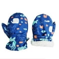 thumbnail image 5 of UngA Trends Lined Fleece Toddler Mittens Winter Warm Gloves Child Ski Waterproof Snow Baby Mittens for Boys Girls (Blue,6-18 Months), 5 of 6