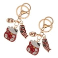 thumbnail image 4 of KAKOWELY Fortune Cat Keychain Zinc Alloy Red Color Durable for Long Term Use Multi Purpose Decor 2pcs,3.15"X1.06"X0.04", 4 of 4