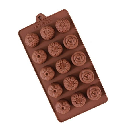 

DESTYER 15 Grid Flower Fondant Chocolate Fudge Cake Mould Sugarcraft Baking Mold