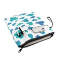 thumbnail image 3 of HELLHERO Tote Bags Paperback Book Cover for Pocket Storage & Portability Polyester with Book Protection and Blue White Watercolor Spots Decorative Design, 3 of 8