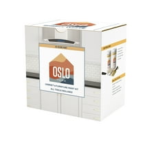 Oslo Home All-In-One 7 Piece Paint Makeover Kit, Bright White, 64oz, ‎Satin, for Cabinets and Furniture
