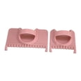 thumbnail image 4 of KLKCMS 2Pcs Edge Stitch Lock Sewing Gauge Thumb Guide Rulers for Project Embroidery Pink, 4 of 8
