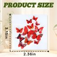 thumbnail image 2 of CCOCC 12Pcs Butterfly Wall Decor,Party Ambiance Boost Wall Stickers Decor,Surface-Safe Application Decorations for Bedroom,Red, 2 of 7