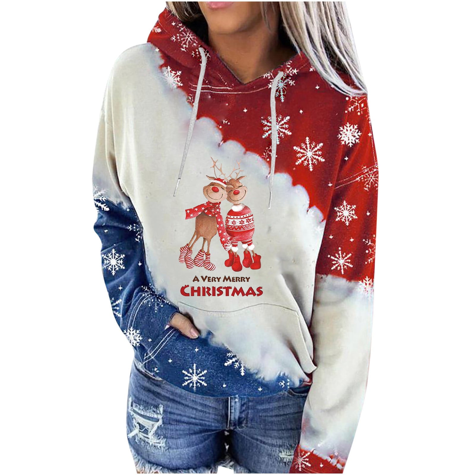 Women's Christmas Sweater Hoodie with Festive Print Zambia Ubuy