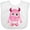 AA-White, variant on Inktastic Cute Monster, Pink Monster, Funny Monster, Horns Boys or Girls Baby Bib