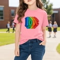 thumbnail image 6 of Piuwrlz Girls Short T-Shirts Kids Graphic Shirts Tops Cotton Pullover Pink Size 9 Years, 6 of 10