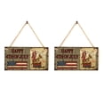 thumbnail image 2 of Yuarrent 2 piezas colgante de 4 de julio día de la independencia americana placa signos de garaje para hombres decoración del hogar pared Decoración del hogar JM01409 Yuarrent HA011982-02, 2 of 6