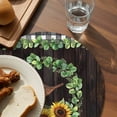 thumbnail image 3 of Spring Eucalyptus Sunflower Round 13 Inch Placemats Set of 8, Farmhouse Birds Brown Wood HeatResistant Non Slip Place Mats for Dining Table, Wipeable Braided Kitchen Table Mats for Housewarming, 3 of 9
