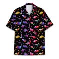thumbnail image 3 of Camisas hawaianas con estampado 3D de animales divertidos para hombres y mujeres, camisa informal de manga corta con botones y corte relajado para playa, camiseta para hombre, 3 of 5