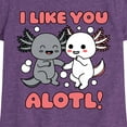 thumbnail image 3 of Instant Message - I Like You Alotl - Toddler And Youth Girls Short Sleeve Graphic T-Shirt, 3 of 6
