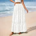 thumbnail image 6 of Drses‌‌ ‌‌Women's ‌Bohemian Lace Maxi Skirt - Tiered Ruffle Hem & Adjustable Elastic Waist for Vacation, 6 of 6